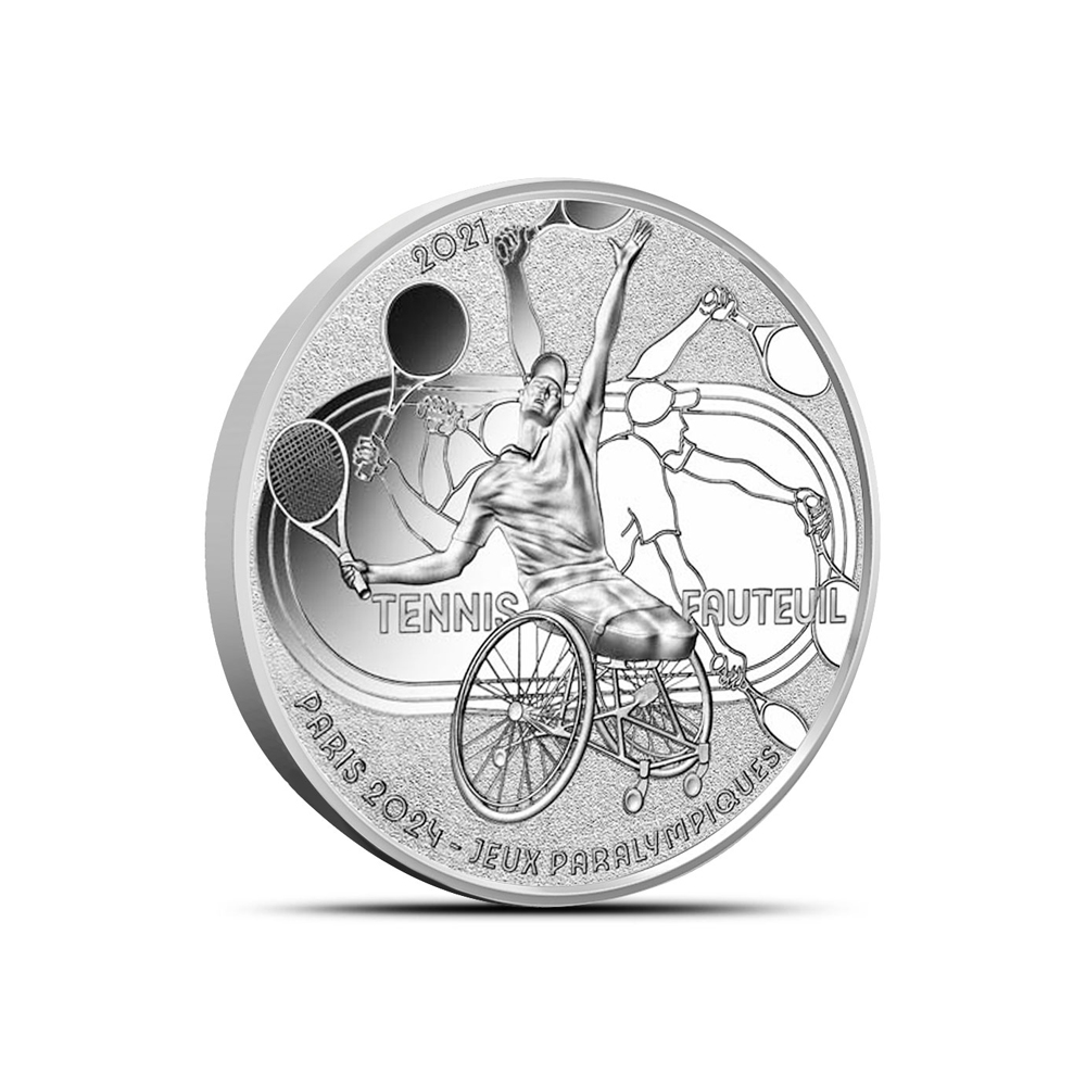 2021 22.2 Gram Proof French Olympic Wheelchair Tennis Silver Coin (Box + CoA)