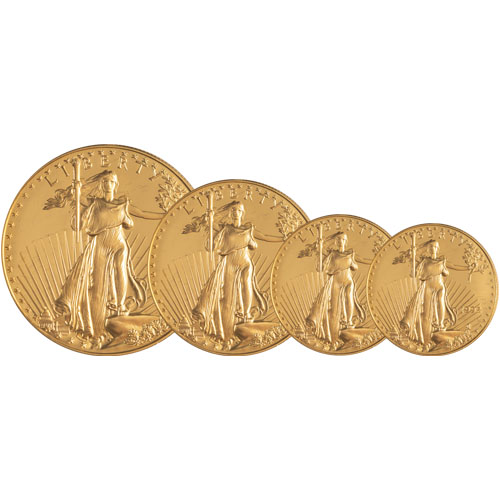 1992 4-Coin Proof American Gold Eagle Set (Box + CoA)