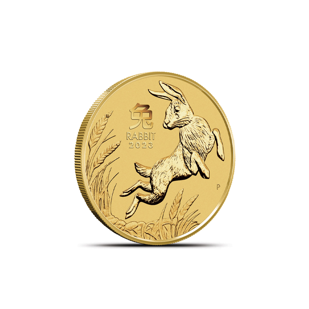 2023 1/10 oz Australian Gold Lunar Rabbit Coin (BU)