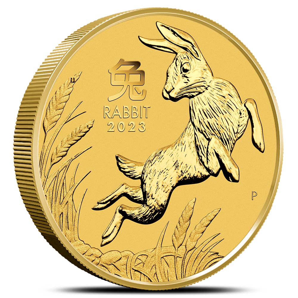 2023 2 oz Australian Gold Lunar Rabbit Coin (BU)