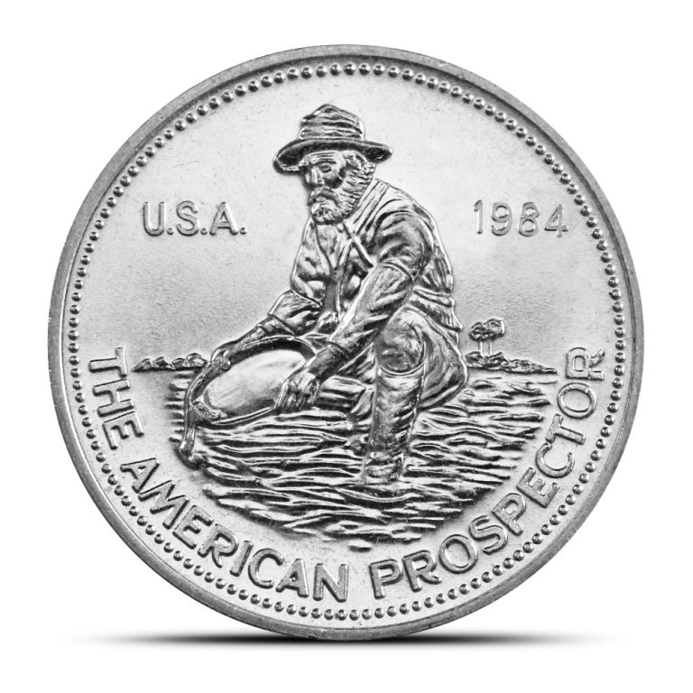 1984 1 oz Engelhard Prospector Silver Round (Eagle Reverse)