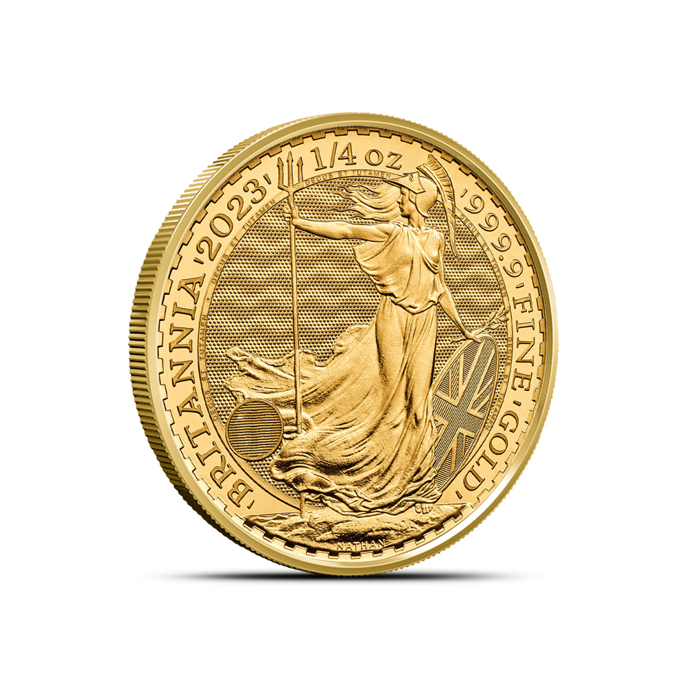 2023 1/4 oz British Gold Britannia Coin (BU, Queen Elizabeth II Obverse)