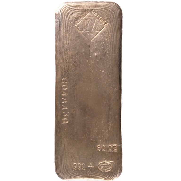 50 oz Johnson Matthey Silver Bar (Canadian Serial Number)