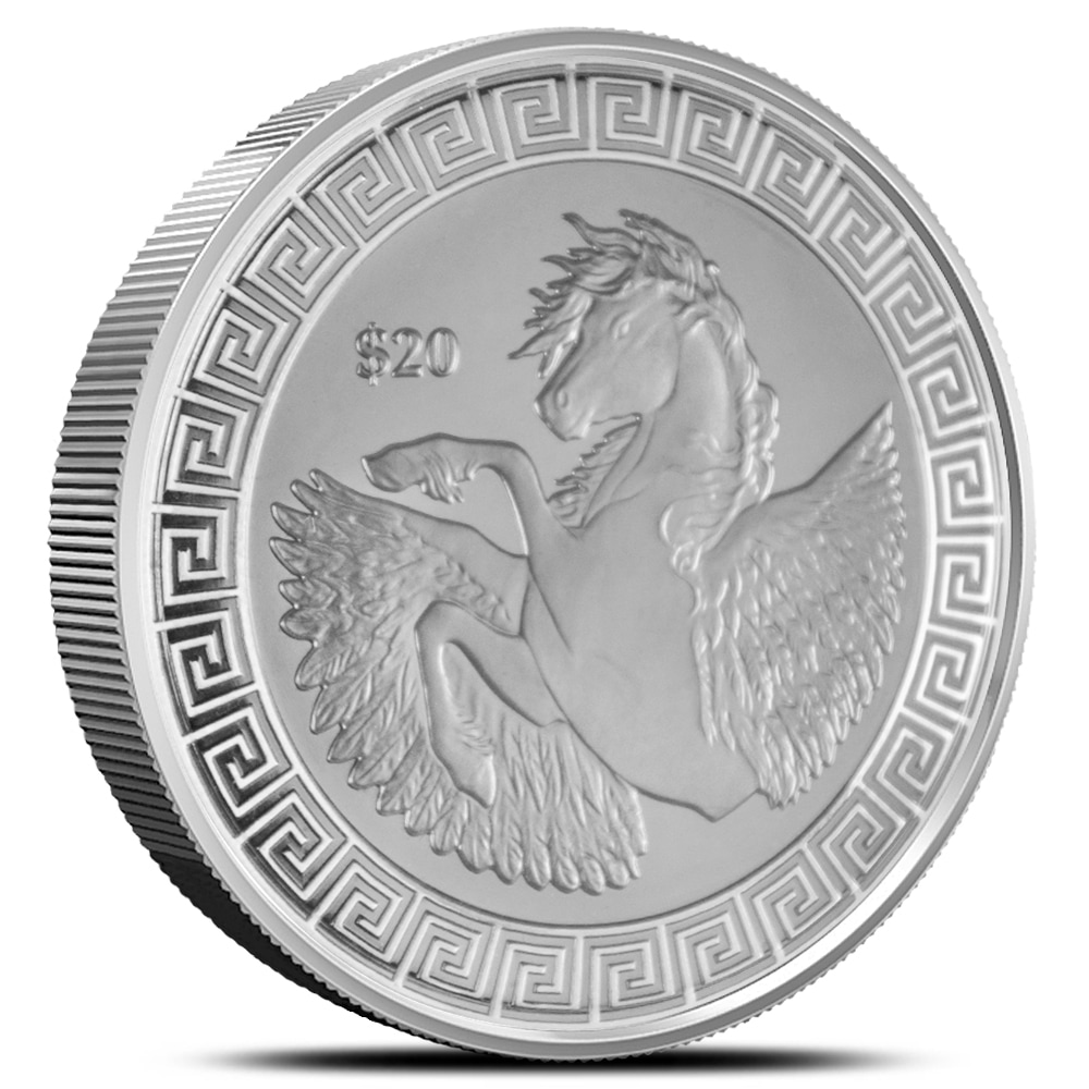 2022 2 oz Proof British Virgin Islands Pegasus Black Silver Coin (Box + CoA)