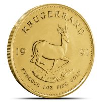 1991 1 oz South African Gold Krugerrand Coin