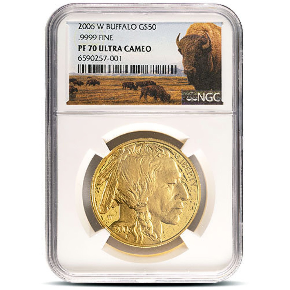 2006-W 1 oz Proof American Gold Buffalo Coin NGC PF70