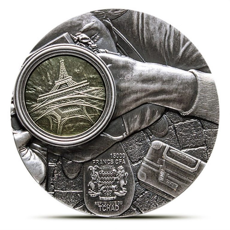 2022 100 Gram Antique Republic of Chad Silver Tina's View Coin (Box + CoA)