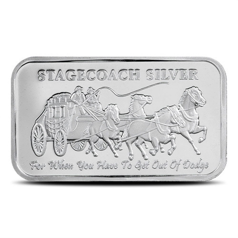 1 oz Stagecoach Divisible Silver Bar
