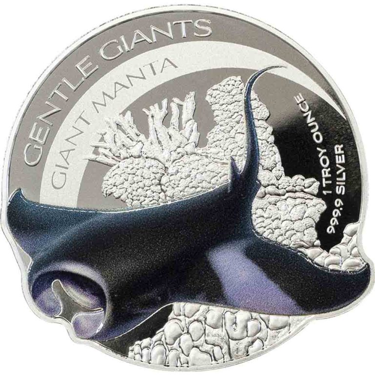 2023 1 oz Solomon Island Silver Gentle Giant Manta Coin