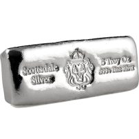 5 oz Scottsdale Cast Poured Silver Bar