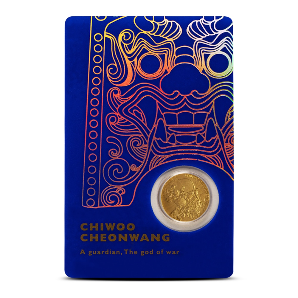 2022 1/10 oz South Korean Chiwoo Cheonwang Gold Medallion (Blue)
