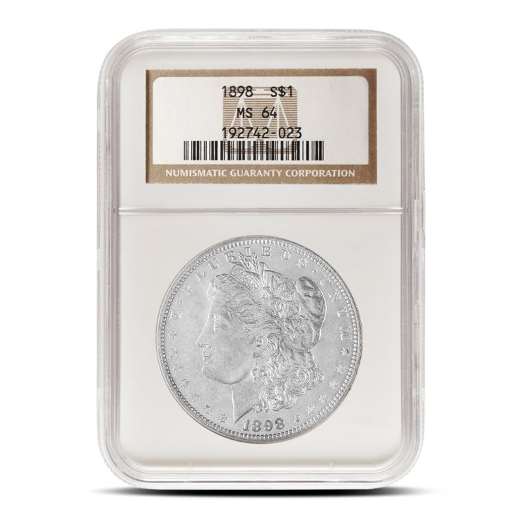 1898 Morgan Silver Dollar Coin NGC MS64