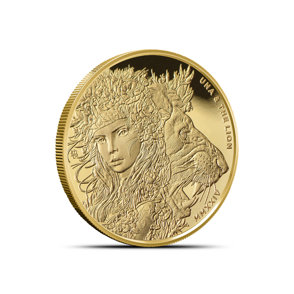 2024 1/2 Gram Proof St. Helena Gold Una and The Lion Coin l JM