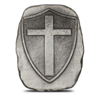 1 oz MK Barz Holy Cross Shield Silver Bar (New)