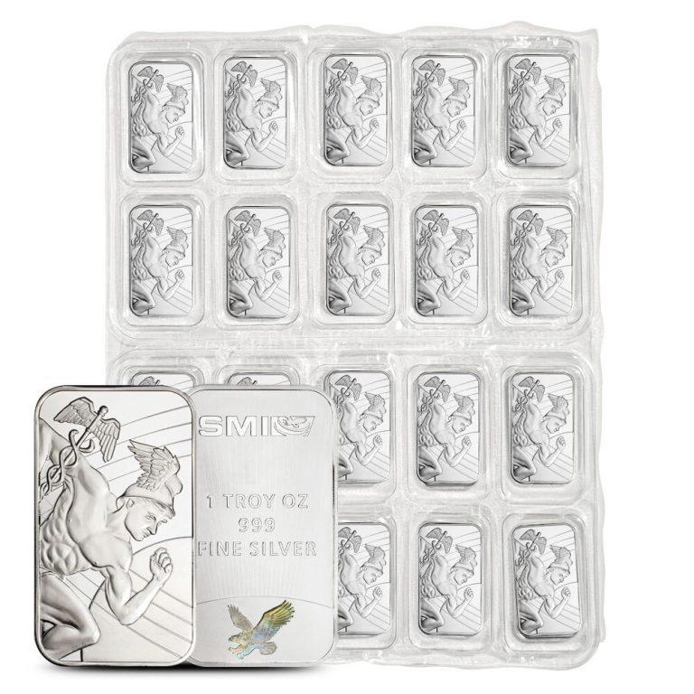 1 oz Sunshine Mercury Silver Sheet (20 Bars, New)