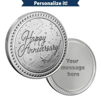 1 oz Silver Engravable Anniversary Round (New w/Gift Box)
