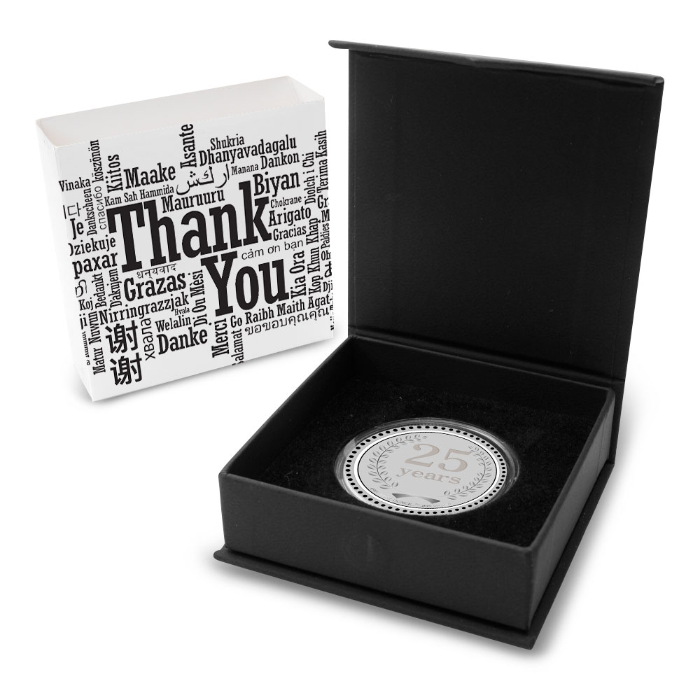 1 oz Silver Engravable 25 Years of Service Round l JM Bullion™