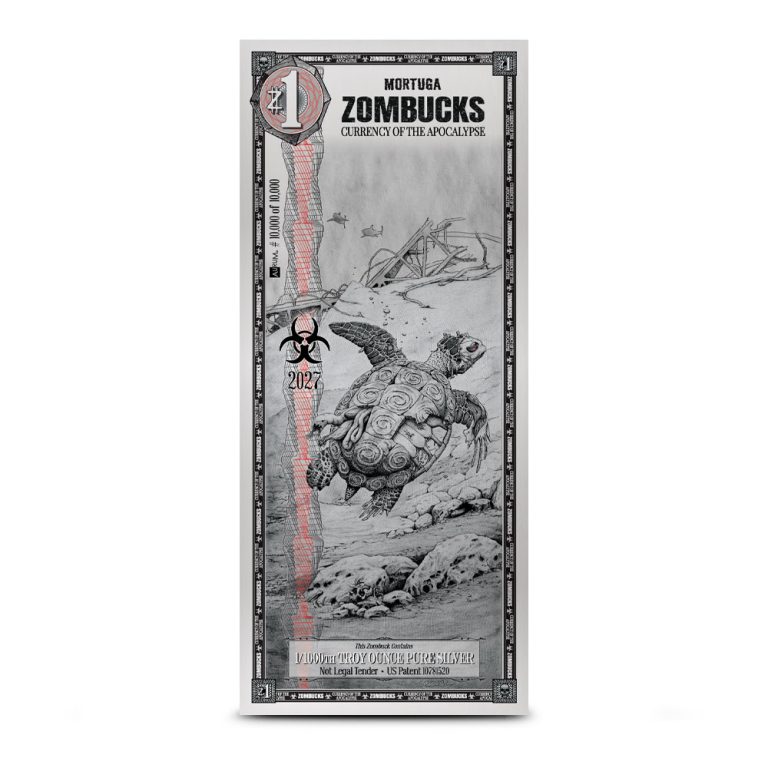 1 Zombucks World Mortuga Silver Note (New)