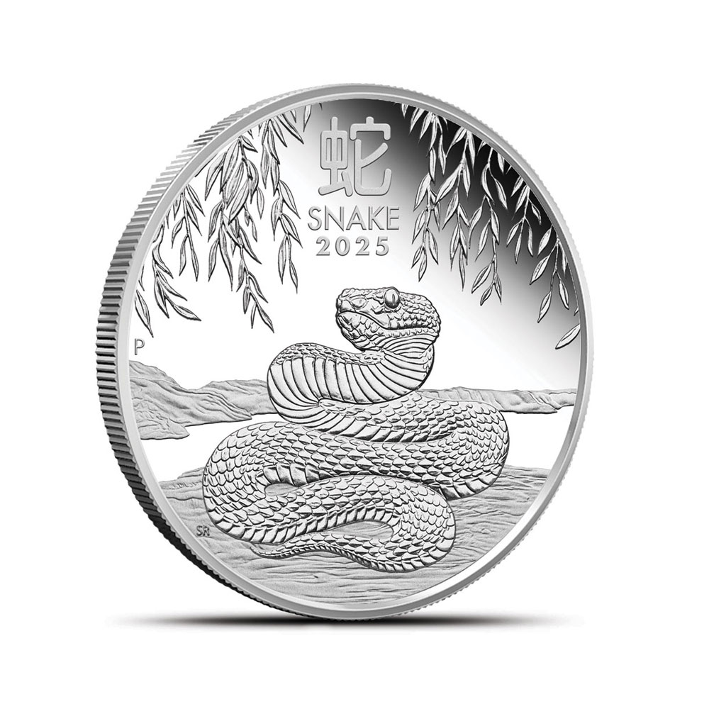 2025 1/2 oz Proof Australian Silver Lunar Snake Coin (Box +