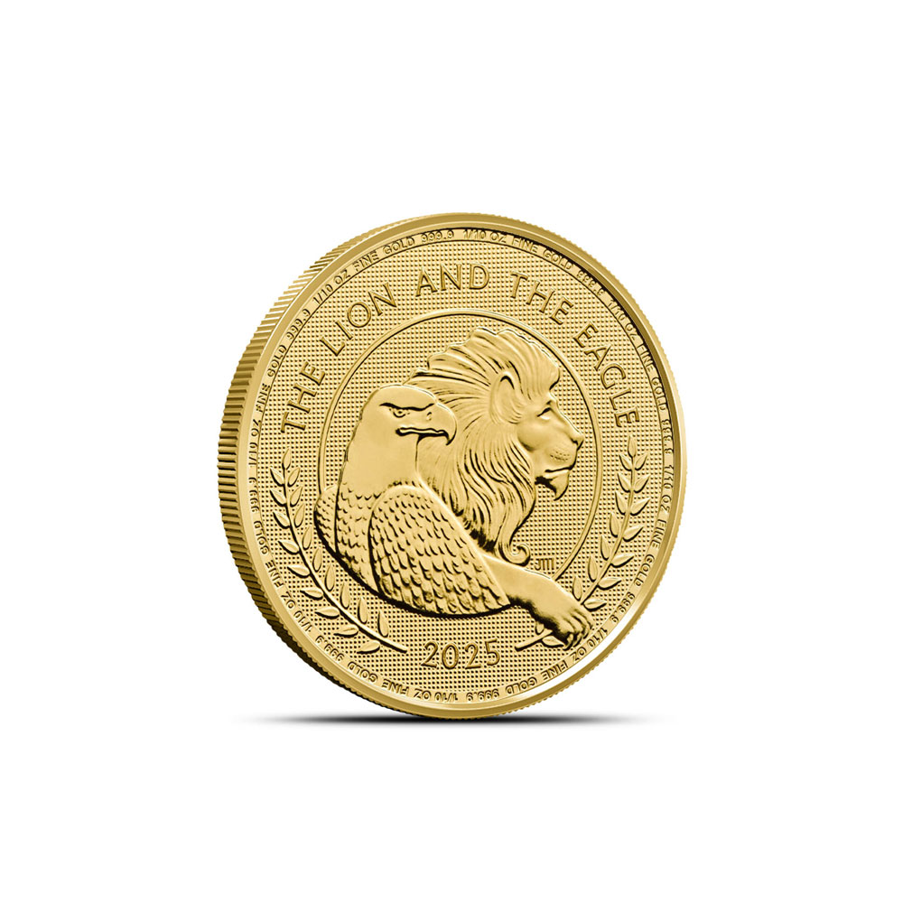 2025 1/10 oz British Gold The Lion and The Eagle Coin (BU) l