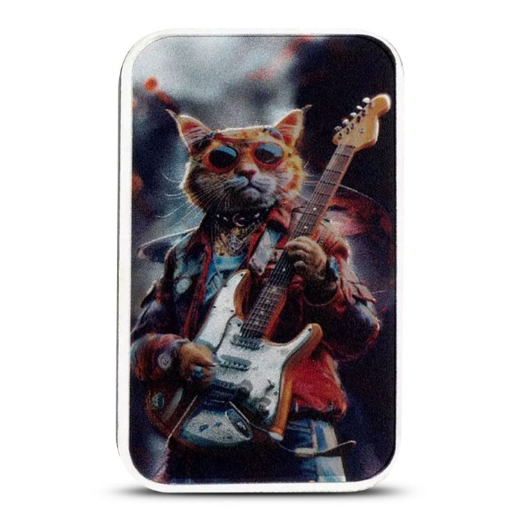 1 oz Colorized The Holy Land Mint Silver Jimmy Human Cat Bar