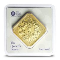 1 oz The Royal Mint Queen's Beast Completer Gold Bar (New)