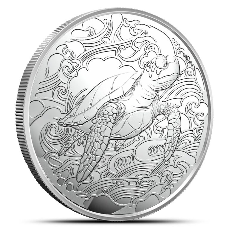 2025 1 oz Pitcairn Islands Silver Ocean Wonders Turtle Coin (BU)