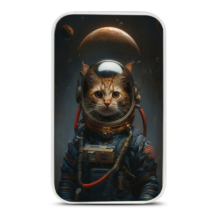 1 oz Colorized The Holy Land Mint Silver Cosmo Human Cat Bar