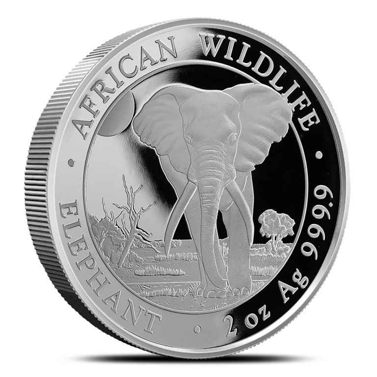 2025 2 oz Somalia Silver Elephant Coin (BU)