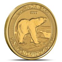 2018 1/10 oz Canadian Gold Polar Bear Coin