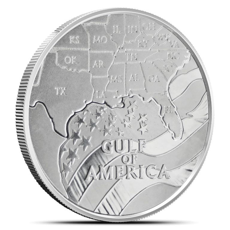 1 oz Gulf of America Commemorative Silver Round (New, Eagle Reverse)
