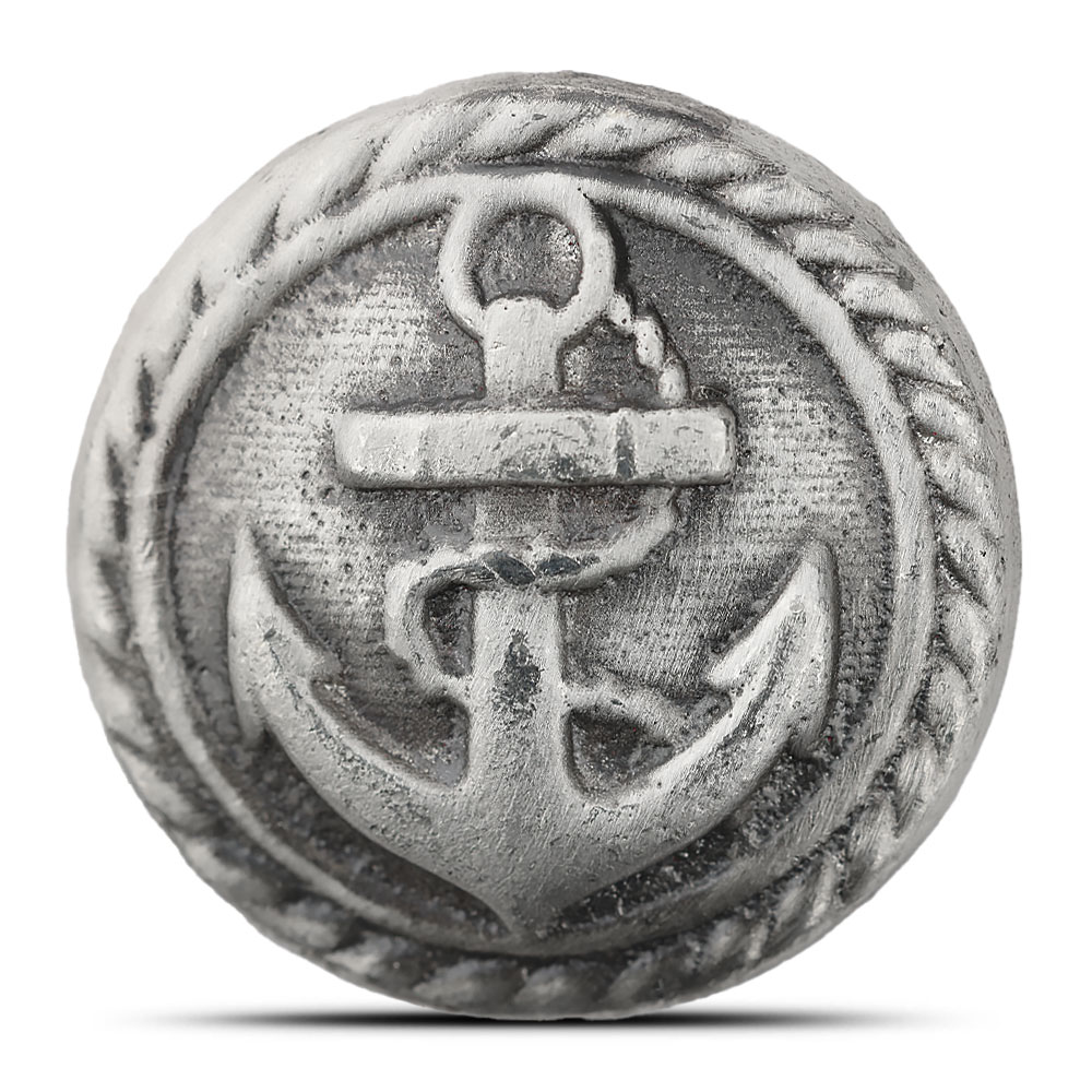 2 oz MK Barz Captains Anchor Silver Round (New)