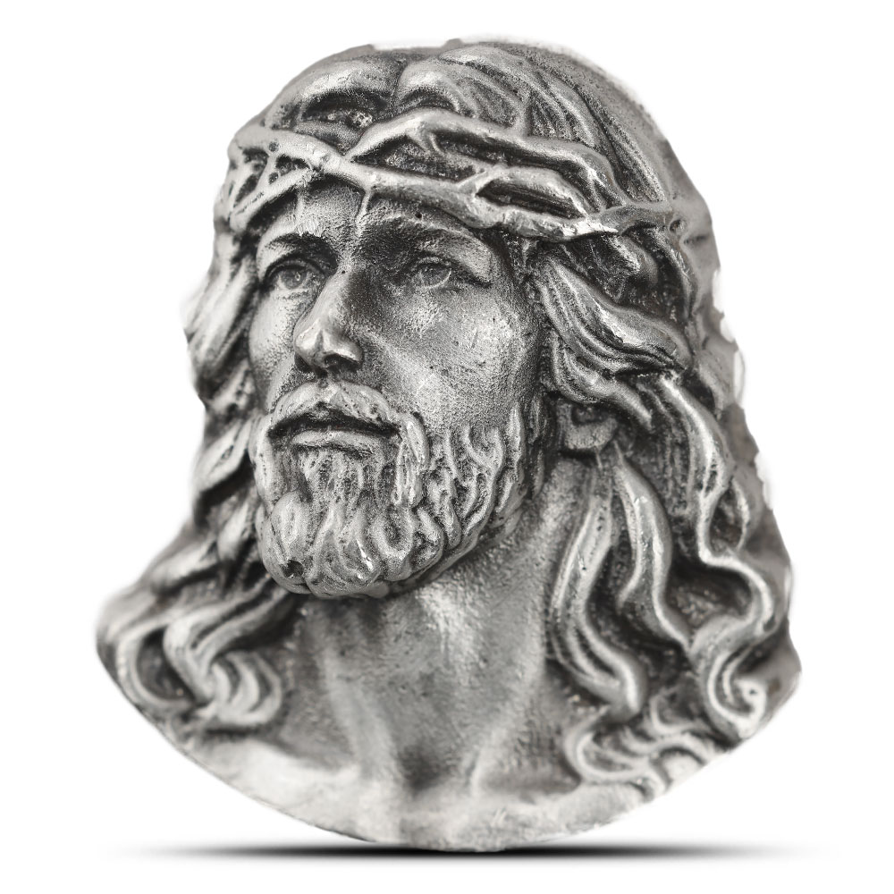 3 oz MK Barz Heavenly Jesus Sand Cast Silver Bar (New) l JM Bullion™