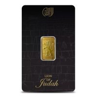 2.5 Gram The Holy Land Mint Lion of Judah Gold Bar (New w/ Assay)