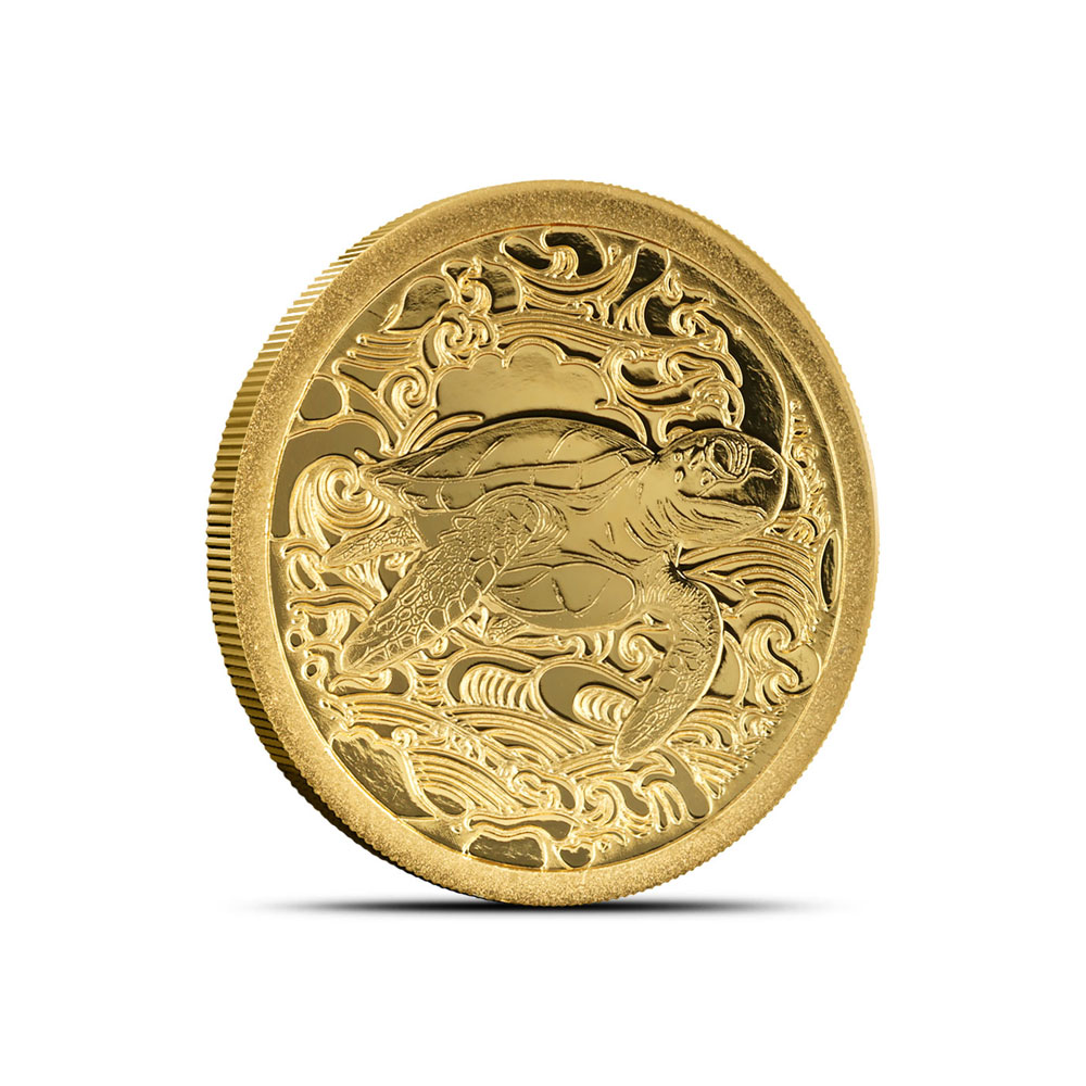 2025 1/2 Gram Pitcairn Islands Gold Ocean Wonders Turtle Coin (BU)