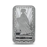 1 oz PAMP Suisse Lady of Liberty Silver Bar