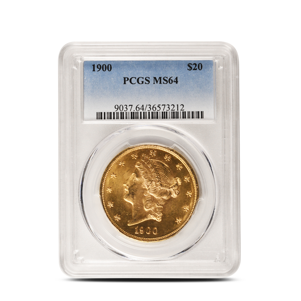 1900 $20 Liberty Gold Double Eagle Coin PCGS MS64