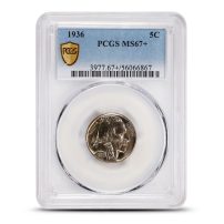 1936 Buffalo Nickel PCGS MS67+