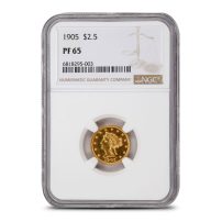 1905 Proof Pre-33 $2.50 Liberty Gold Quarter Eagle Coin NGC PF65