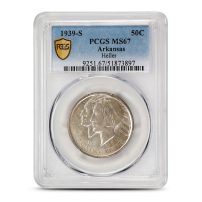 1939-S Arkansas Half Dollar PCGS MS67