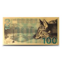 100 Milligram Aurum Natural Treasures Gray Wolf Gold Note (Random Year)