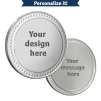 1/2 oz Design Your Own Engravable Silver Round (New w/ Capsule)