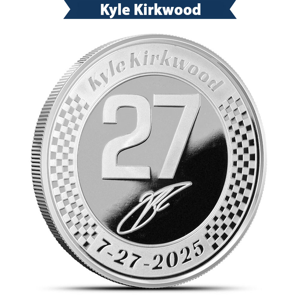 2025 1 oz Andretti IndyCar Kyle Kirkwood Silver Round l JM