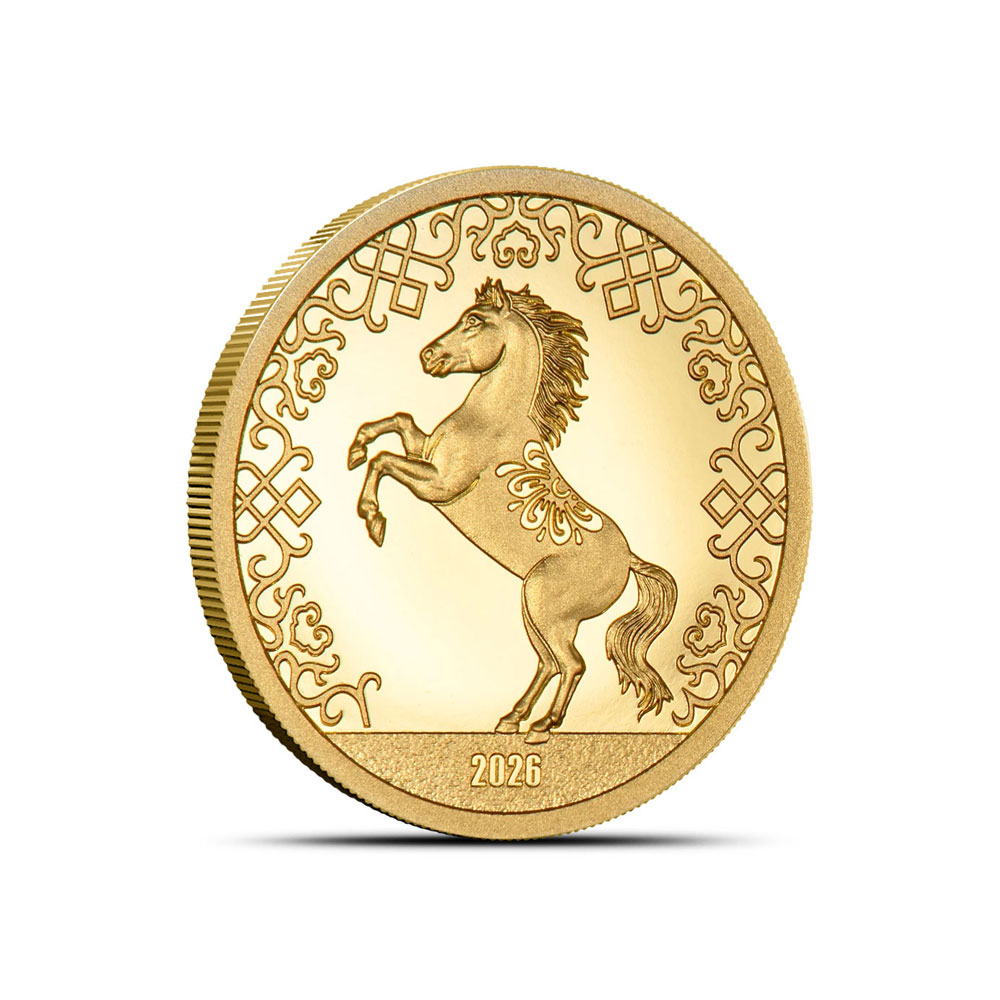 2026 1/2 Gram Proof Mongolia Gold Lunar Horse Coin