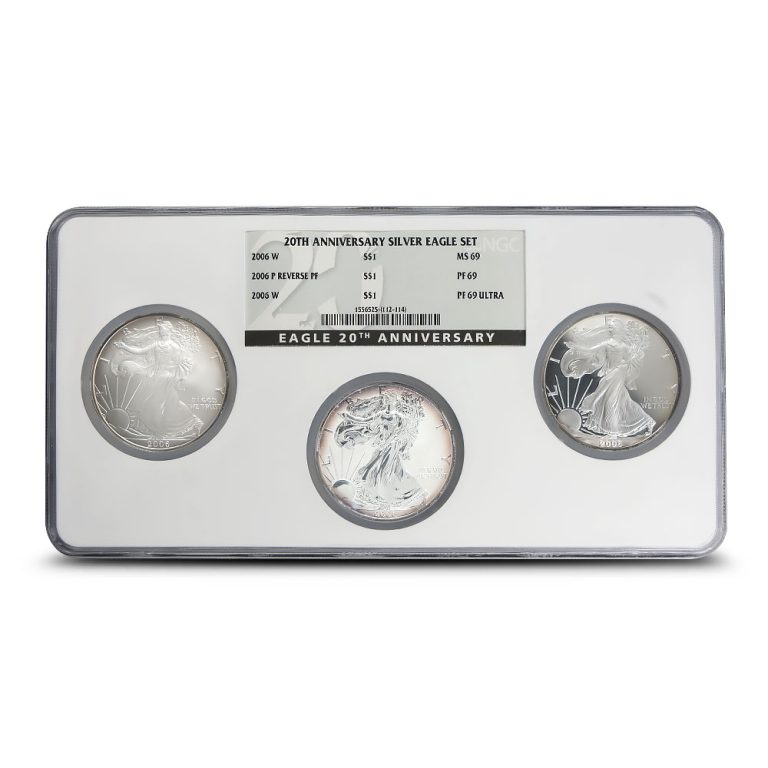 2006-W Proof American Silver Eagle 3-Coin Set NGC MS/PF69 (Varied Label)
