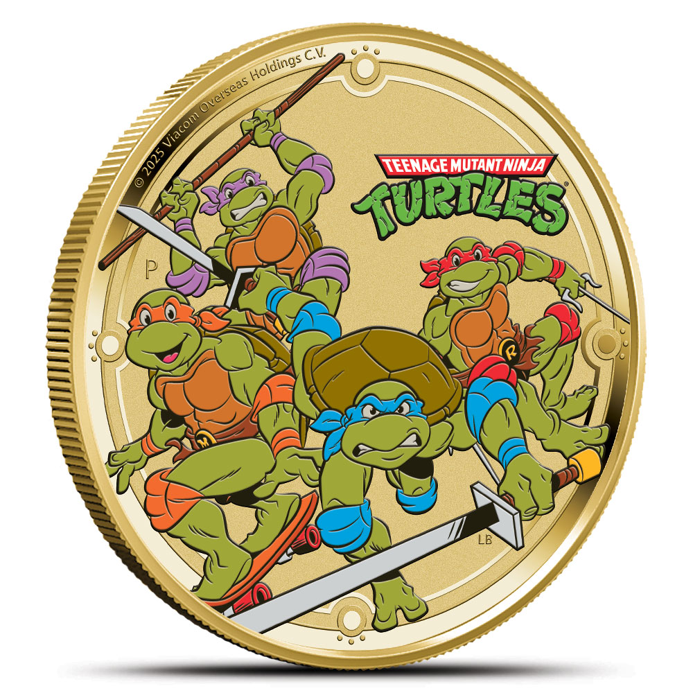 2025 Tuvalu Teenage Mutant Ninja Turtles Aluminum Bronze Coin (In Card)