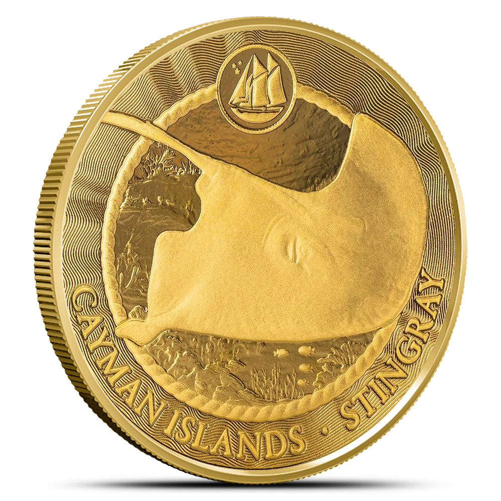 2025 1 oz Cayman Islands Gold Sea Life Stingray Coin l JM