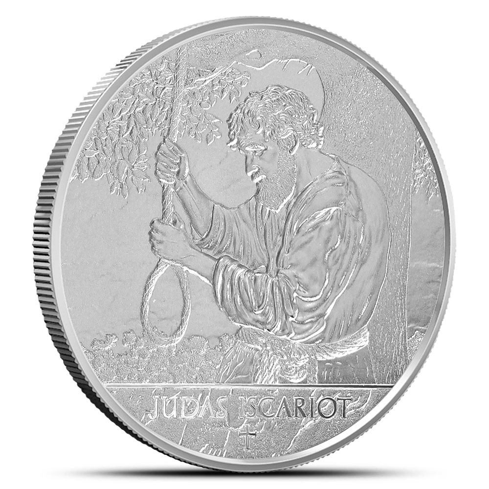 2025 1 oz Proof Republic of Ghana Silver Judas Iscariot Coin (Capsule + CoA)