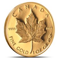 1989 1 oz Proof Canadian Gold Maple Leaf Coin (Capsule Only)