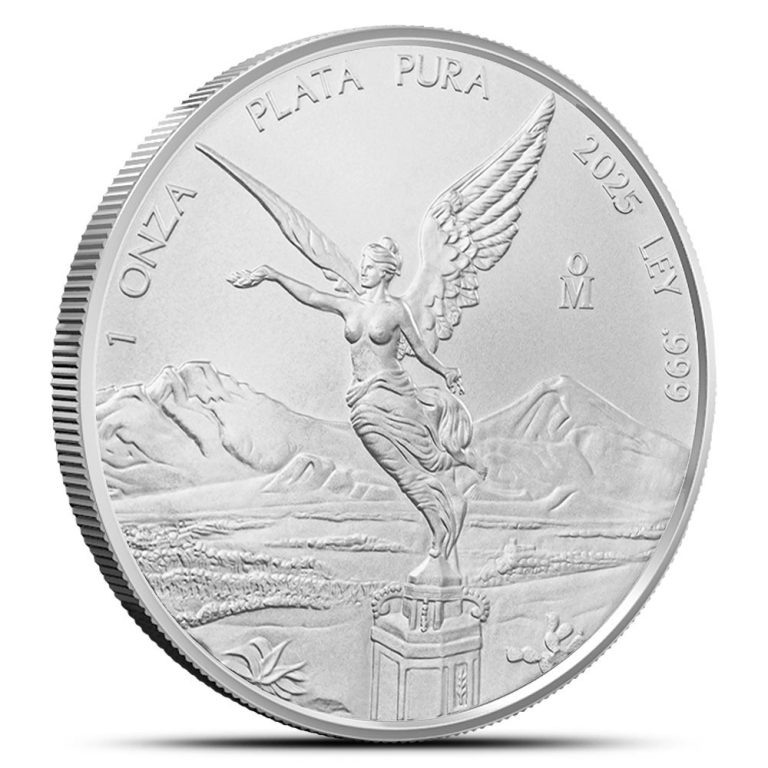 2025 1 oz Mexican Silver Libertad Coin (BU, Spotted)
